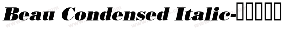 Beau Condensed Italic字体转换